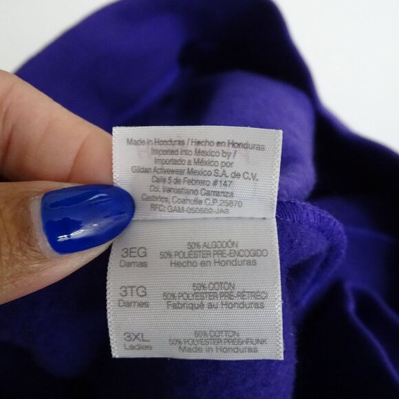 Gildan Heavy Blend Purple Fleece Sweatpant Wide Leg Women Size 3XL Pockets NEW - Picture 7 of 11